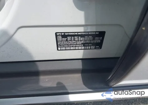 2023 BMW X5 xDrive40I из США, поврежденный, VIN 5UXCR6C04P9P46053